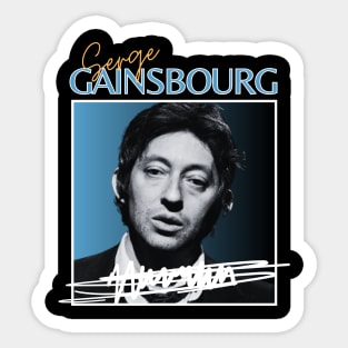 Serge gainsbourg///original retro Sticker